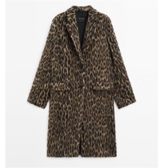 Massimo Dutti Jackets & Blazers - Massimo Dutti long textured animal print coat (Wool and Alpaca blend)